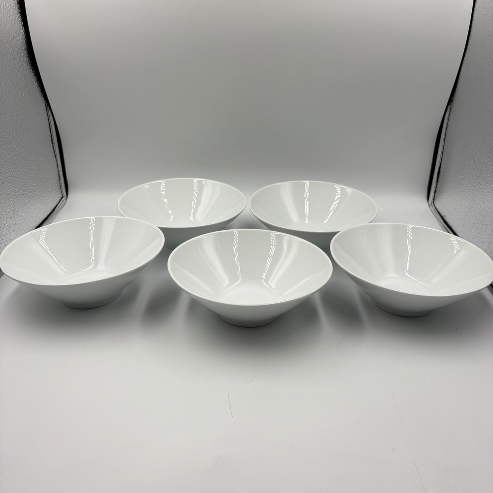 IKEA 365+ Porcelain Bowls Set of 5 White 6.25" Flared Soup Cereal Salad 21986